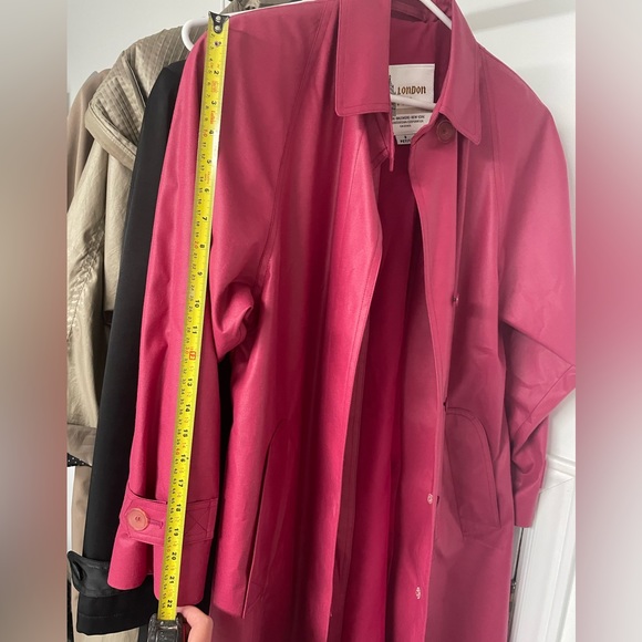 Hot pink London Fog rain coat - Picture 6 of 6